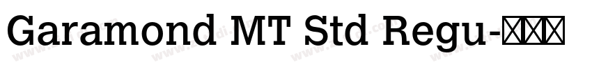 Garamond MT Std Regu字体转换